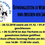 Tierheim Siegen Weihnachtsaushang mit Tieren und fetter blau-gelber Schrift.