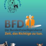 Tierheim Siegen Logo mit Tierdarstellungen und BFD-Slogan.